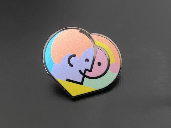 Limited edition New Fatherhood heart badge